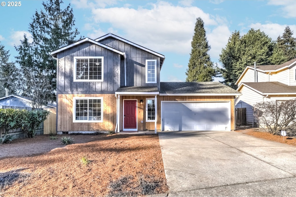 front facade featuring a garage