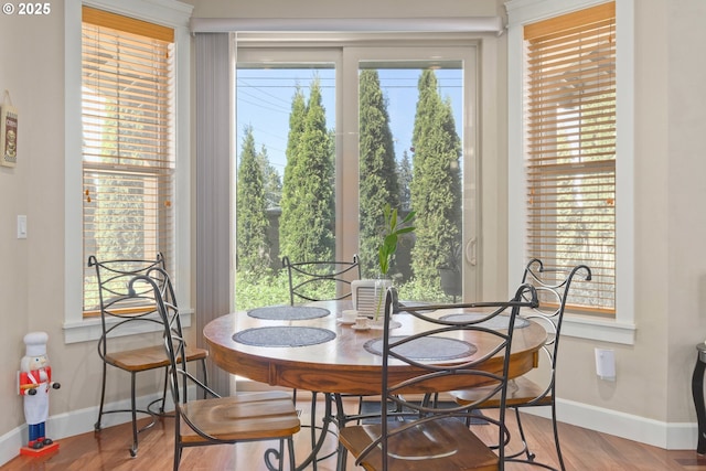 2610 Crowther Dr, Eugene, OR 97404 - dining space featuring baseboards and wood finished floors