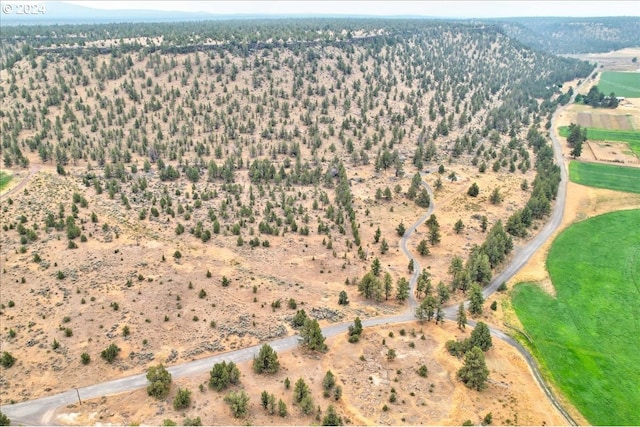 aerial view featuring a rural view