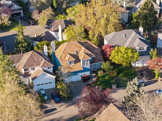 aerial view featuring a residential view