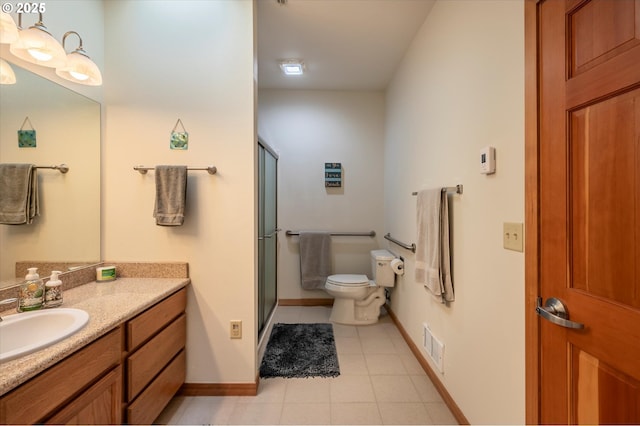 1312 Village Loop, Bandon, OR 97411 - full bath with vanity, tile patterned flooring, and a stall shower