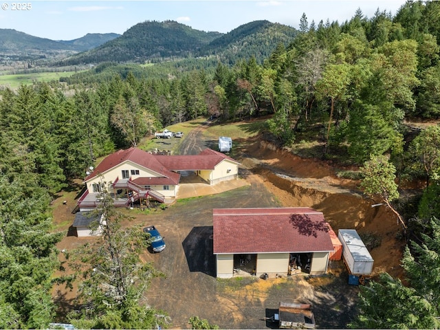 1260 Ireland Rd, Winston, OR 97496 - aerial view with a mountain view and a view of trees