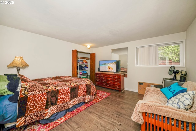 3457 Champlain Ct, Salem, OR 97304 - bedroom featuring baseboards and wood finished floors