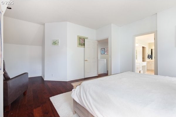 15395 SW Emerald St, Beaverton, OR 97007 - bedroom featuring wood finished floors, baseboards, and ensuite bathroom