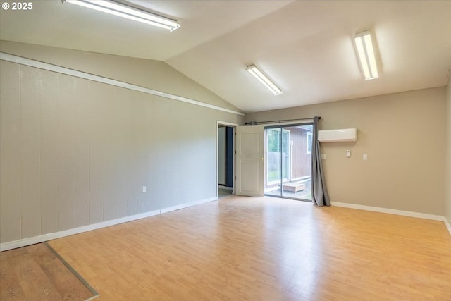 113 Main St, Dayton, OR 97114 - unfurnished room featuring lofted ceiling, wood finished floors, and baseboards