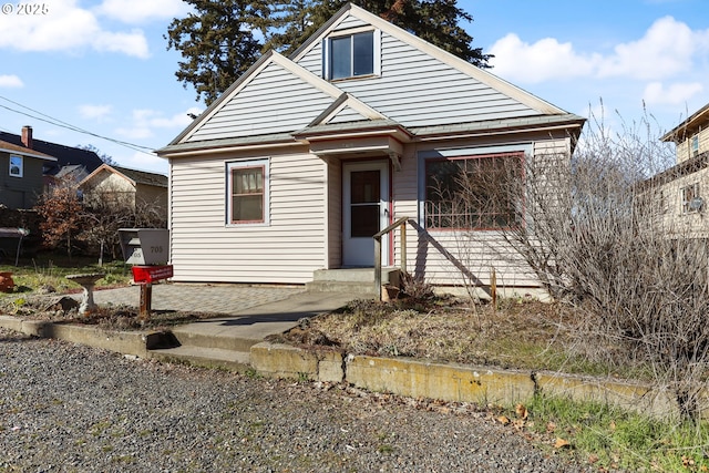 view of bungalow