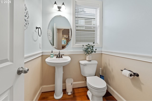 12647 SW 21st Ct, Lake Oswego, OR 97035 - bathroom with toilet and wood finished floors
