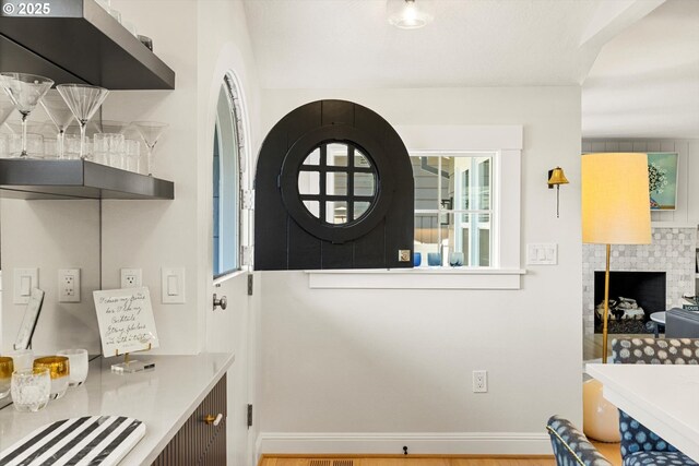 364 Northshore Rd, Lake Oswego, OR 97034 - interior space with a fireplace and baseboards
