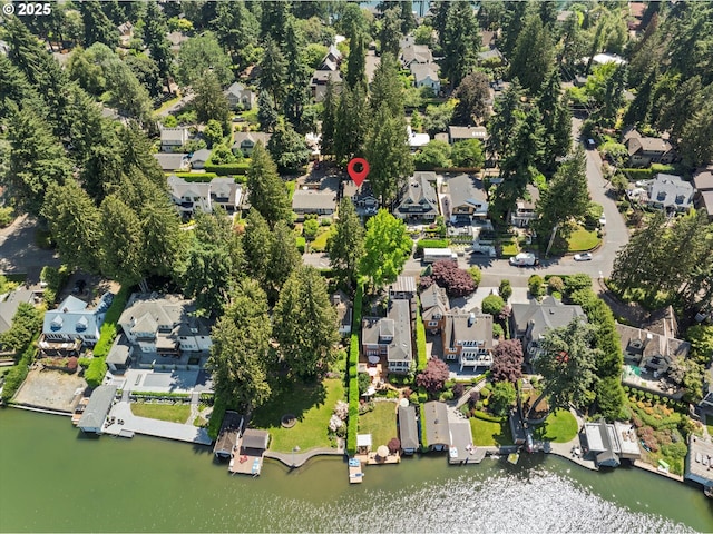364 Northshore Rd, Lake Oswego, OR 97034 - aerial overview of property's location with nearby suburban area and a nearby body of water