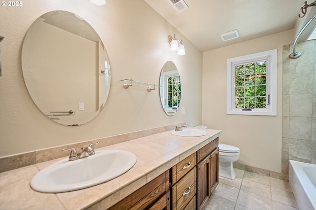 5807 NE 152nd Ave, Vancouver, WA 98682 - bathroom featuring double vanity and tile patterned flooring
