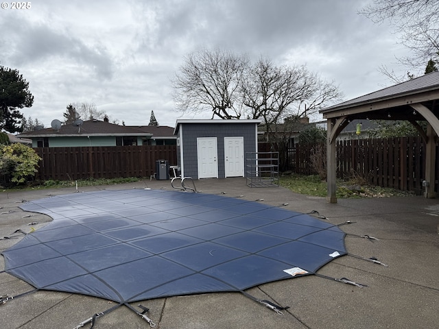829 NE 107th Ave, Portland, OR 97220 - view of pool featuring a fenced backyard and a patio