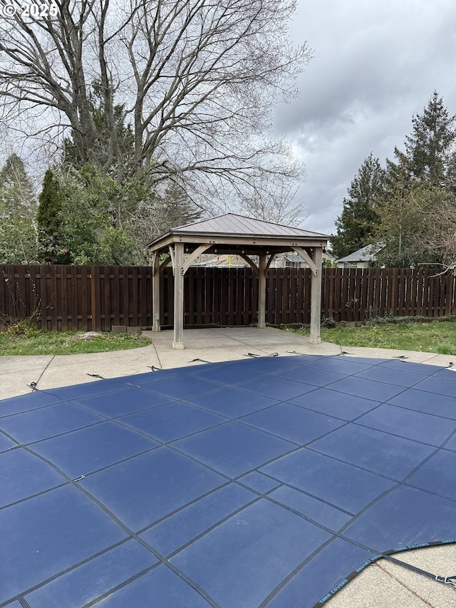 829 NE 107th Ave, Portland, OR 97220 - view of swimming pool with a gazebo and a fenced backyard