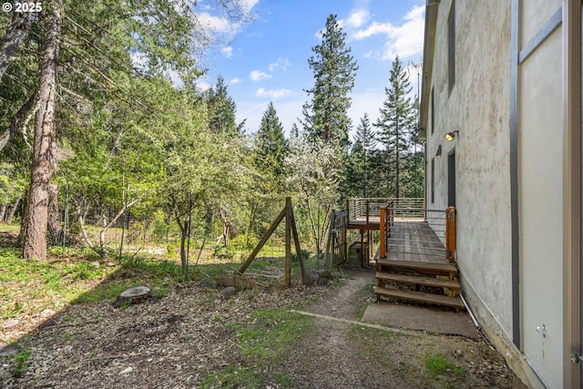 827 Tyler Creek Rd, Ashland, OR 97520 - view of yard featuring a deck