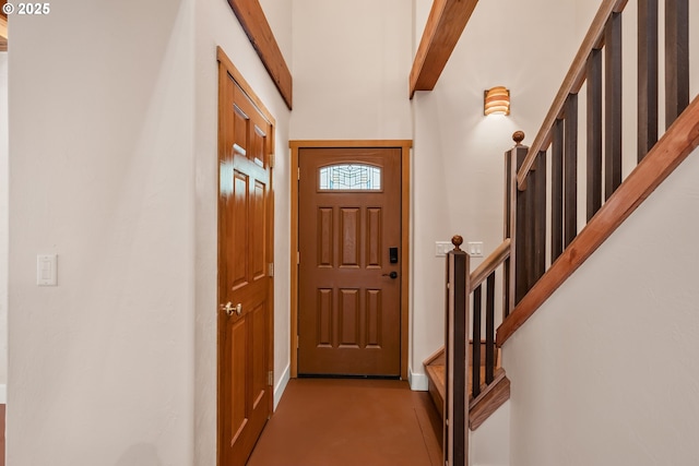 827 Tyler Creek Rd, Ashland, OR 97520 - entrance foyer featuring stairs and concrete floors