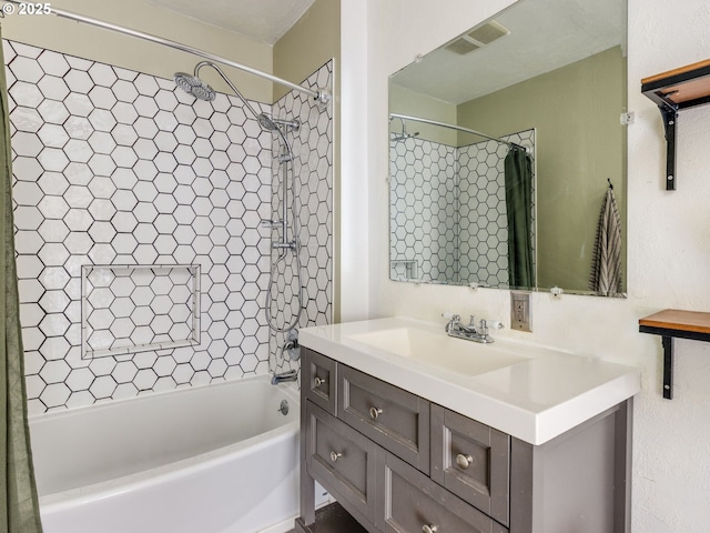 486 S Knott St, Canby, OR 97013 - full bathroom featuring shower / bath combo and vanity