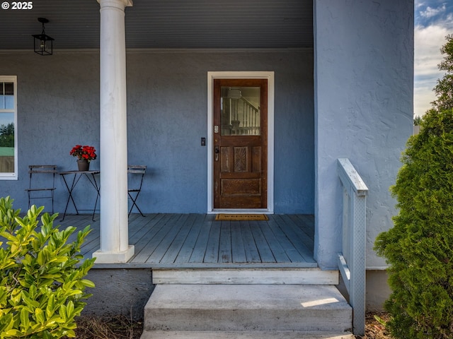 486 S Knott St, Canby, OR 97013 - property entrance with stucco siding