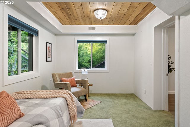 988 Savage Creek Rd, Grants Pass, OR 97527 - bedroom with carpet floors, wooden ceiling, and multiple windows