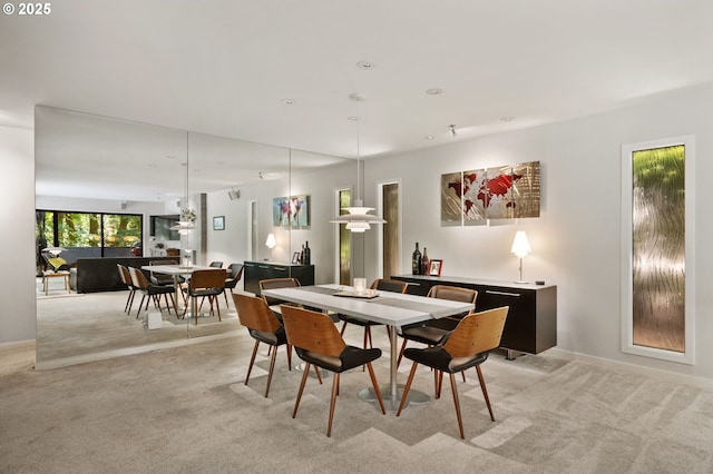 160 Iron Mountain Blvd, Lake Oswego, OR 97034 - dining area with light carpet and recessed lighting