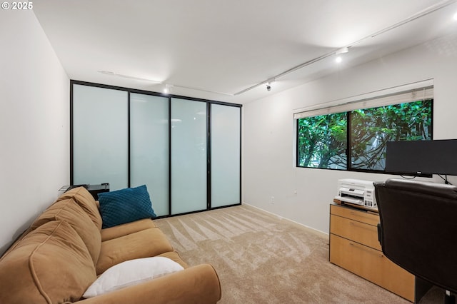160 Iron Mountain Blvd, Lake Oswego, OR 97034 - home office featuring light carpet and track lighting