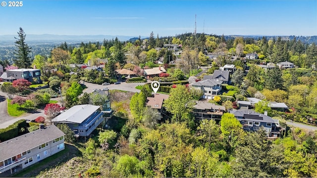 bird's eye view featuring a residential view