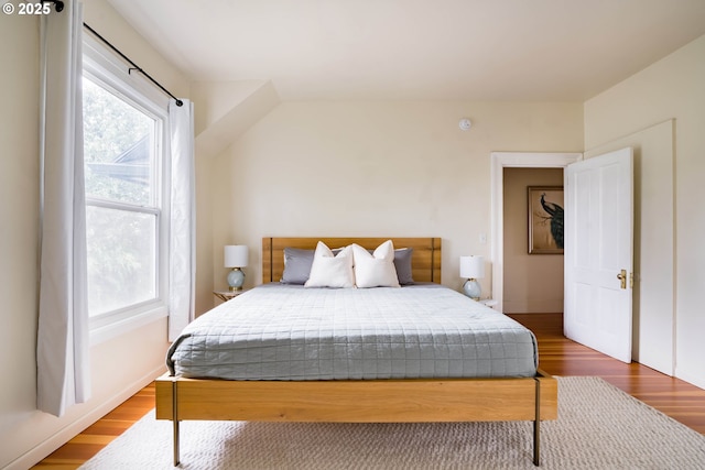 bedroom featuring hardwood / wood-style flooring