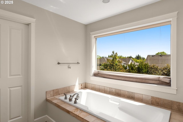 bathroom featuring a bath