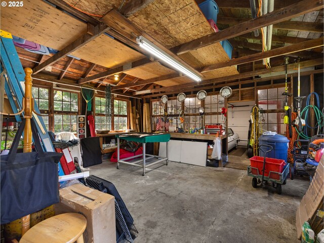 25210 E Arrah Wanna Blvd, Welches, OR 97067 - garage featuring a workshop area
