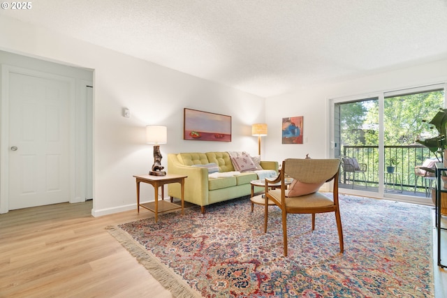 12620 NW Barnes Rd, Portland, OR 97229 - living room featuring wood finished floors and a textured ceiling