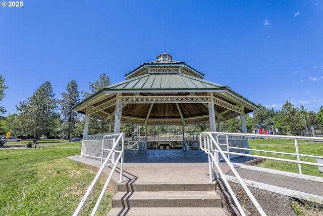 10802 SE Happy Valley Dr, Happy Valley, OR 97086 - dock area featuring a gazebo and a lawn
