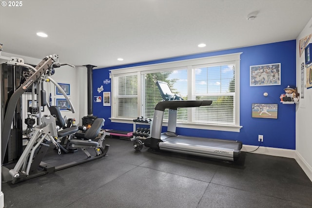 28800 SW Wildhaven Ln, Hillsboro, OR 97123 - exercise area featuring baseboards and recessed lighting