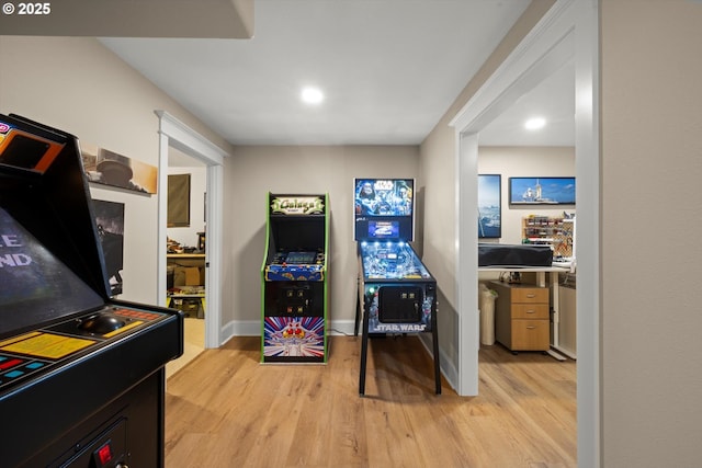 28800 SW Wildhaven Ln, Hillsboro, OR 97123 - playroom featuring light wood-type flooring, baseboards, and recessed lighting