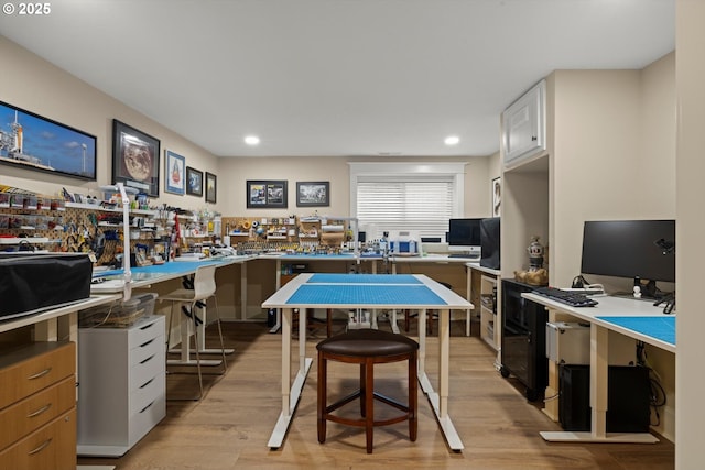 28800 SW Wildhaven Ln, Hillsboro, OR 97123 - playroom featuring light wood-style floors, a desk, and recessed lighting