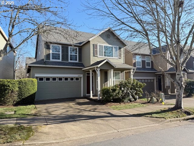 view of front of home featuring a garage