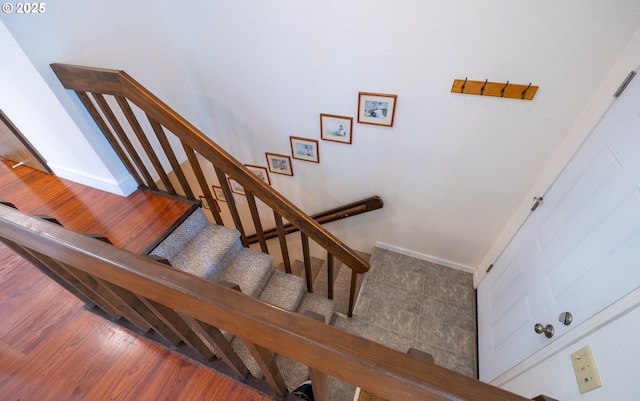 43605 State Highway 38 Unit 41, Reedsport, OR 97467 - stairs featuring wood finished floors and baseboards