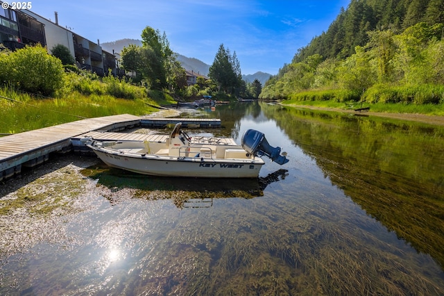 43605 State Highway 38 Unit 41, Reedsport, OR 97467 - dock area with a water and mountain view