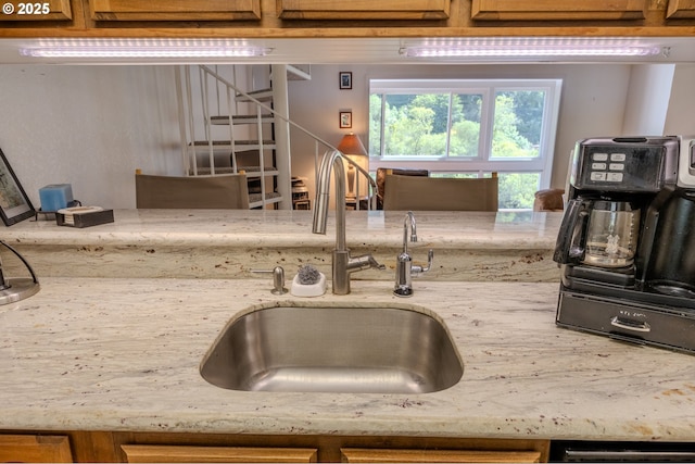 43605 State Highway 38 Unit 41, Reedsport, OR 97467 - kitchen with a sink and light stone counters