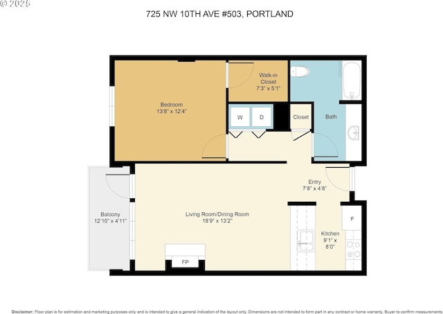 725 NW 10th Ave Unit 503, Portland, OR 97209 - view of home floor plan