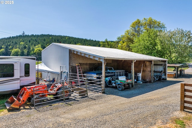 89353 Poodle Creek Rd, Noti, OR 97461 - view of outdoor structure featuring a mountain view