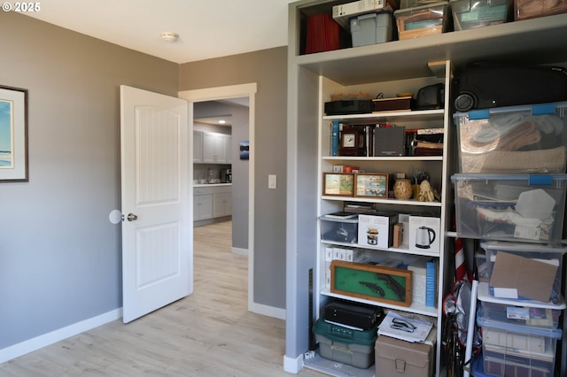 view of storage area