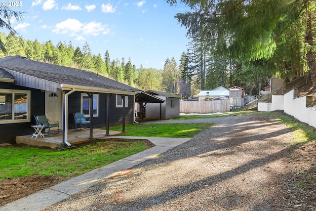 exterior space with fence