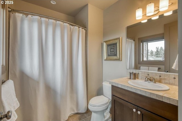 12483 SW Autumn View St, Tigard, OR 97224 - bathroom featuring vanity, tile patterned floors, and a shower with shower curtain