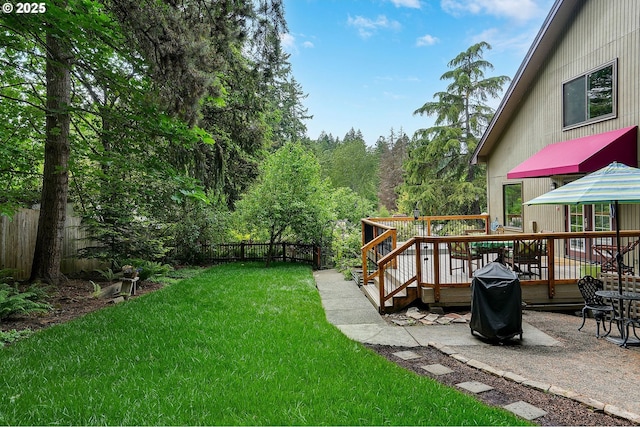 1946 Roberta Ave S, Salem, OR 97301 - view of yard with a wooden deck