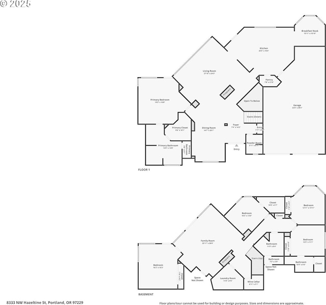 8333 NW Hazeltine St, Portland, OR 97229 - floor plan