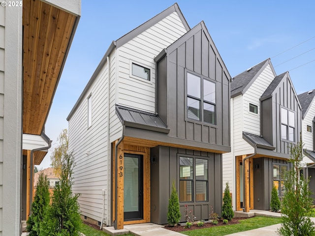 view of front of house with board and batten siding