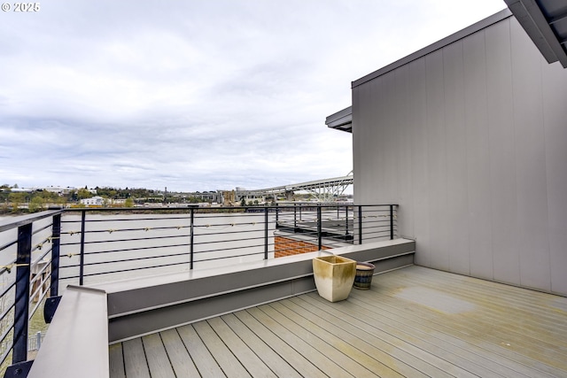 1716 NW Riverscape St, Portland, OR 97209 - wooden terrace featuring a water view