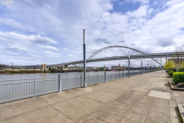 1716 NW Riverscape St, Portland, OR 97209 - view of patio with a water view
