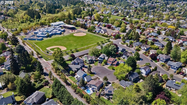 bird's eye view featuring a residential view