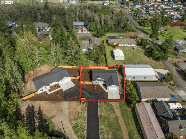 11480 Fern Way, Nehalem, OR 97131 - aerial perspective of suburban area with property boundaries highlighted