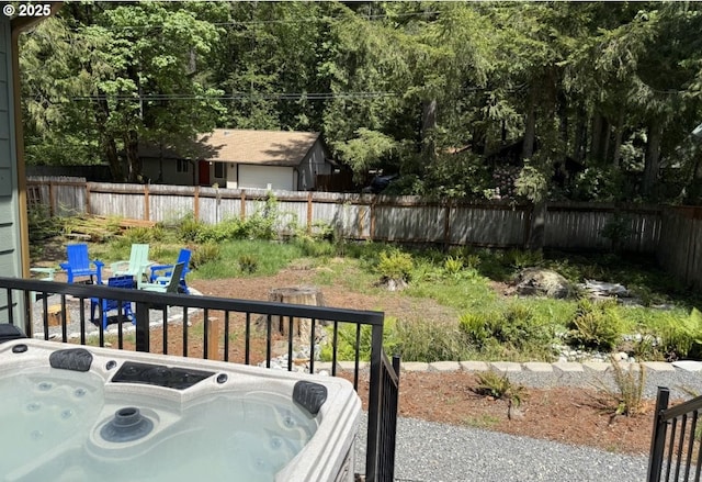 65121 E Lupine Dr, Rhododendron, OR 97049 - view of yard featuring a hot tub