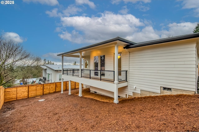 view of rear view of property